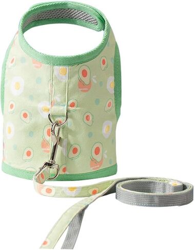 GALPADA Cat Vest Harness and Leash Set with Avocado Print Breathable and Adjustable Cat Harness for Kittens for Outdoor Walking and Travel in Saudi Arabia