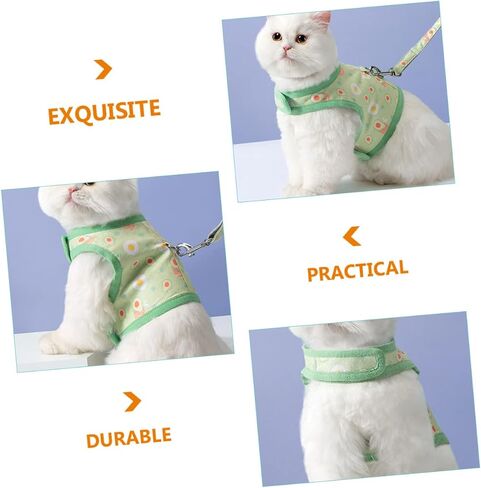 GALPADA Cat Vest Harness and Leash Set with Avocado Print Breathable and Adjustable Cat Harness for Kittens for Outdoor Walking and Travel in Saudi Arabia