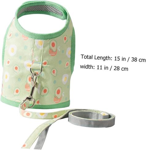 GALPADA Cat Vest Harness and Leash Set with Avocado Print Breathable and Adjustable Cat Harness for Kittens for Outdoor Walking and Travel in Saudi Arabia