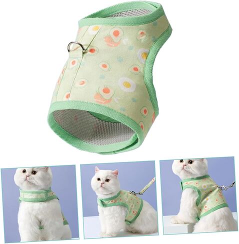 GALPADA Cat Vest Harness and Leash Set with Avocado Print Breathable and Adjustable Cat Harness for Kittens for Outdoor Walking and Travel in Saudi Arabia