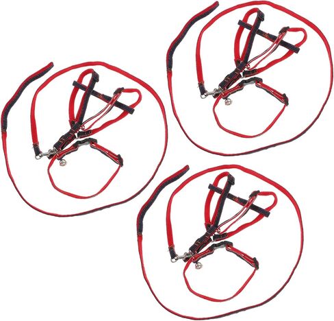 VANZACK 3PCS PET Traction Rope Set Sturdy Denim Dog Leash for Medium to Small Dogs and Cats Waterproof Pulling Rope Chest Strap for Safe Outdoor Walking in Saudi Arabia