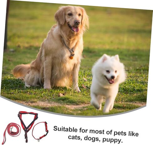 VANZACK 3PCS PET Traction Rope Set Sturdy Denim Dog Leash for Medium to Small Dogs and Cats Waterproof Pulling Rope Chest Strap for Safe Outdoor Walking in Saudi Arabia