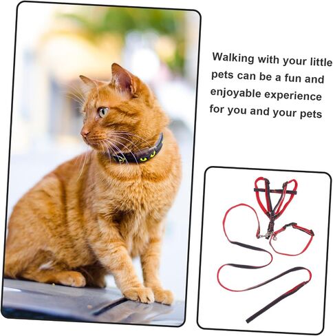 VANZACK 3PCS PET Traction Rope Set Sturdy Denim Dog Leash for Medium to Small Dogs and Cats Waterproof Pulling Rope Chest Strap for Safe Outdoor Walking in Saudi Arabia