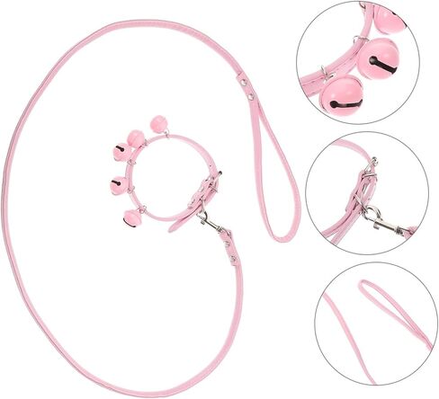 Pet Cat Dog Cold Leash with Bell Pink Pulling Rope للاستخدام اليومي لممارسة رياضات الحيوانات الأليفة في الهواء الطلق للكلاب القطط in Saudi Arabia