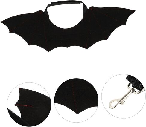 Pet Leash Cat Vest Harness with Bat Wing Design Back Chest Strap for Halloween Unique and Attractive Cat Supplies in Saudi Arabia