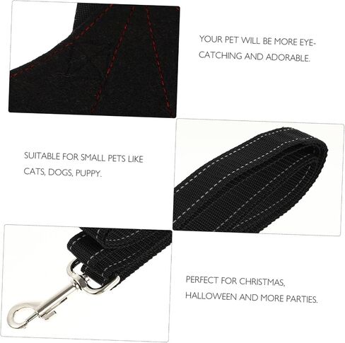 Pet Leash Cat Vest Harness with Bat Wing Design Back Chest Strap for Halloween Unique and Attractive Cat Supplies in Saudi Arabia