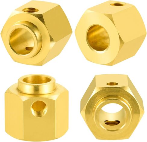 4PCS 12mm Wheel Hubs Hex Pins Adapter-Heavy Duty Brass(5-20mm) for TRX4 TRX6 RC Crawler – Heavy Duty Wheel Spacers & Extensions (20mm) in Kuwait