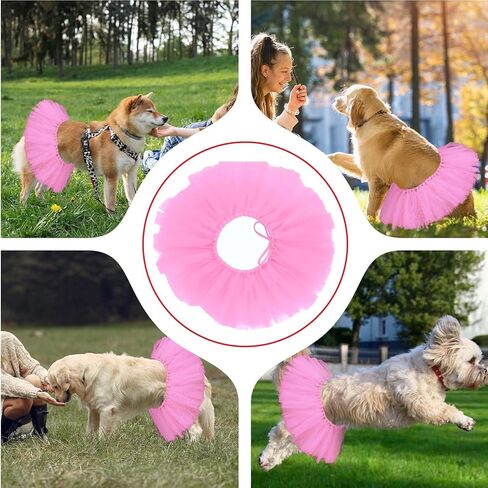تول توتو للكلاب ، الباليه الكلب أزياء تنورة فساتين جرو الأميرة ملابس الملابس للملابس للمتوسطة الصغيرة الكلب الكلب حفل زفاف الصور اللوازم الدعامة (الوردي الساخن) in Kuwait