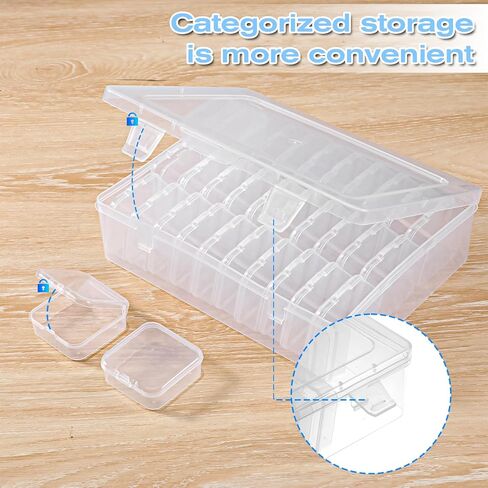 93pcs منظم حبة وتخزين ، صندوق منظم حبة بلاستيكية شفافة مع حاويات تخزين حبة شفافة مفصلية. in Kuwait