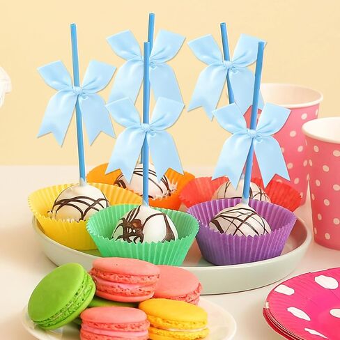 أقواس التفاف الهدايا الوردية - 50pcs 3.3 بوصة أنيقة لالتفاف الهدايا ، زخارف عيد ميلاد الحفلات ، هدايا عيد الميلاد ، الحرف اليدوية ، استحمام الأطفال ، الذكرى السنوية (الوردي) in Kuwait