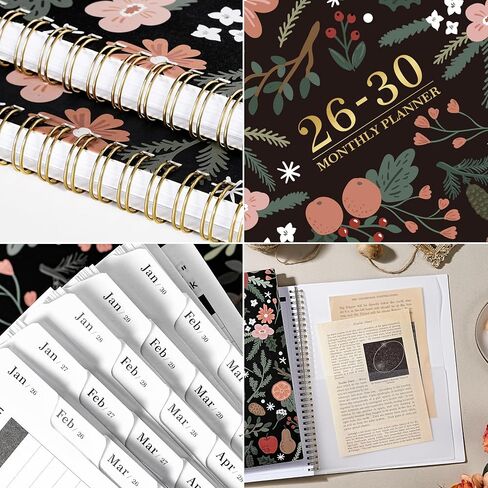 2022-2023 Monthly Planner - 18-Month Planner with Tabs, Pocket, Label, Contacts and Passwords, 8.5" x 11", Jul. 2022 - Dec. 2023, Twin-Wire Binding - Purple by Artfan in Saudi Arabia