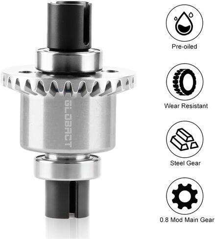 GLOBACT Full Metal Assembled Oil Filled Differential 30T 0.8Mod for ARRMA 1/18 Granite GROM 1/14 Typhon GROM 1/16 Mojave GROM RC Truck Upgrade Parts Replace ARA311193 (2PCS) in Saudi Arabia