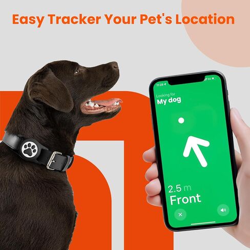 حامل طوق الكلب المضاد للماء لعلامة هواء التفاح ، حامل الكلب السيليكون للكلاب والقطط (الوردي) in Kuwait