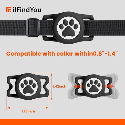 حامل طوق الكلب المضاد للماء لعلامة هواء التفاح ، حامل الكلب السيليكون للكلاب والقطط (الوردي) in Kuwait