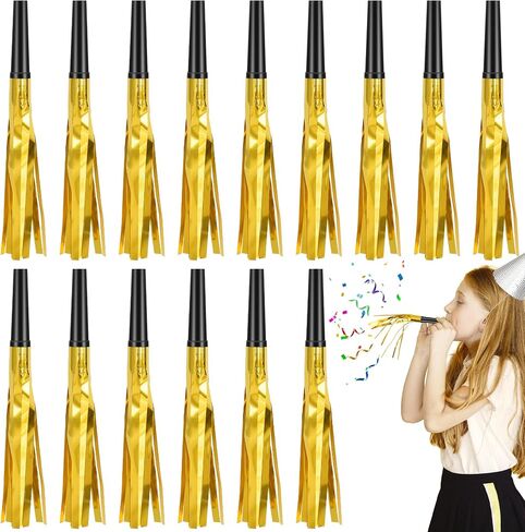 24 PCS Glitter Love Makers Plower Metallic Party Party for Complets Birthday Treavation Year New Year Party Forms Supplies (Gold) in Kuwait