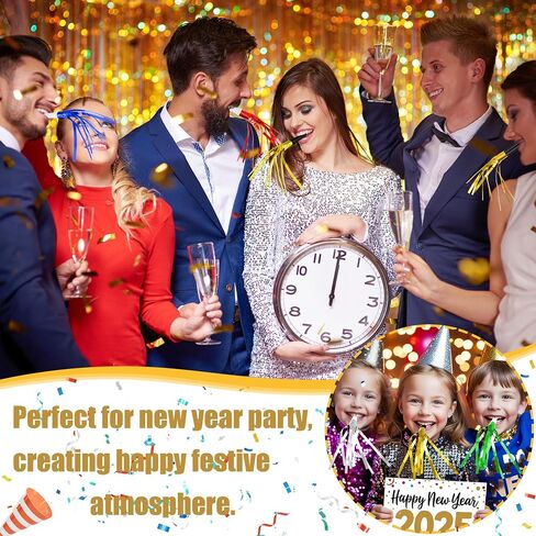 24 PCS Glitter Love Makers Plower Metallic Party Party for Complets Birthday Treavation Year New Year Party Forms Supplies (Gold) in Kuwait