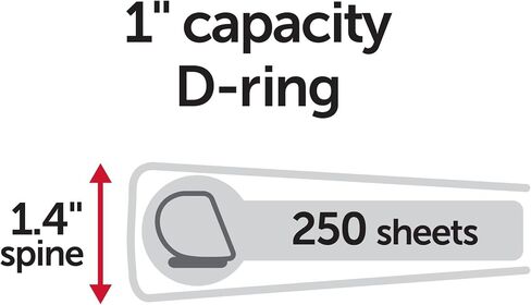 Office Depot® Brand Heavy-Duty View 3-Ring Binder, 1" D-Rings, Black, 49% Recycled, Pack Of 4 in Saudi Arabia
