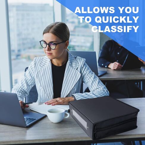 2 Pcs 1.5 Inch Binder 3 Ring Fireproof Waterproof, D Ring Binder with Zipper, Holds 375 Sheets for 8.5"x11", Pen Holder, for Office Home Collection Organizer Gifts in Saudi Arabia