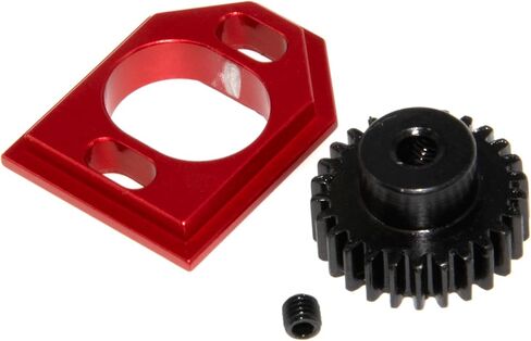 Motor Mount & Gear Compatible with 1/16 MJX Hyper Go 16207 16208 16209 16210 1/14 14209 14210 14211 14301 14302 14303 Upgrade Rc Car Metal Motor Pinion Gear Hold Part Replacement(Titanium) in Saudi Arabia