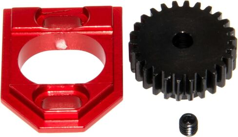 Motor Mount & Gear Compatible with 1/16 MJX Hyper Go 16207 16208 16209 16210 1/14 14209 14210 14211 14301 14302 14303 Upgrade Rc Car Metal Motor Pinion Gear Hold Part Replacement(Titanium) in Saudi Arabia