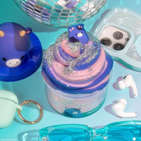 الفصيلة الأصلية Squishmallows ingrid The Cow Premium Cloud Slime ، و Scent-Scented ، و 8 أونصة ، وحاوية تخزين مع تمثال أعلى ، وسحر مطاطي ، وأحواض حقائب Goodie ، وأفضل حفلات الأطفال ، والألعاب الحسية in Saudi Arabia