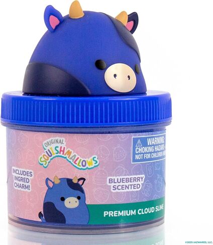 الفصيلة الأصلية Squishmallows ingrid The Cow Premium Cloud Slime ، و Scent-Scented ، و 8 أونصة ، وحاوية تخزين مع تمثال أعلى ، وسحر مطاطي ، وأحواض حقائب Goodie ، وأفضل حفلات الأطفال ، والألعاب الحسية in Saudi Arabia