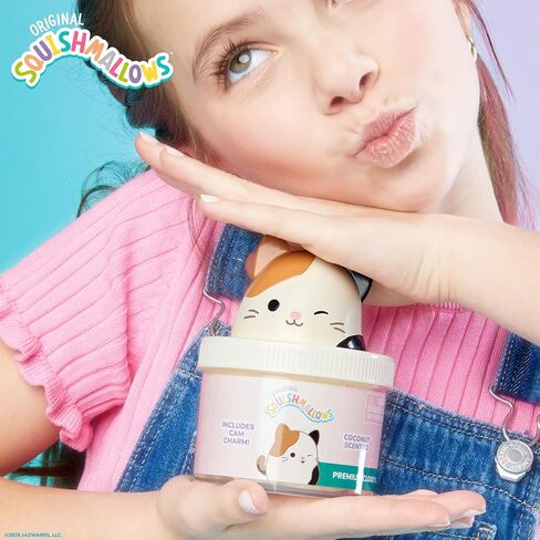 Squishmallows الأصلي Cam The Cat Premium Cloud Slime و Coconut-Scented و 8 Oz. ، حاوية تخزين مع تمثال أعلى ، سحر مطاطي ، غودي أكياس ، مفضلات حفلات الأطفال ، ألعاب حسية in Saudi Arabia