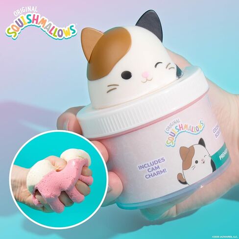 Squishmallows الأصلي Cam The Cat Premium Cloud Slime و Coconut-Scented و 8 Oz. ، حاوية تخزين مع تمثال أعلى ، سحر مطاطي ، غودي أكياس ، مفضلات حفلات الأطفال ، ألعاب حسية in Saudi Arabia