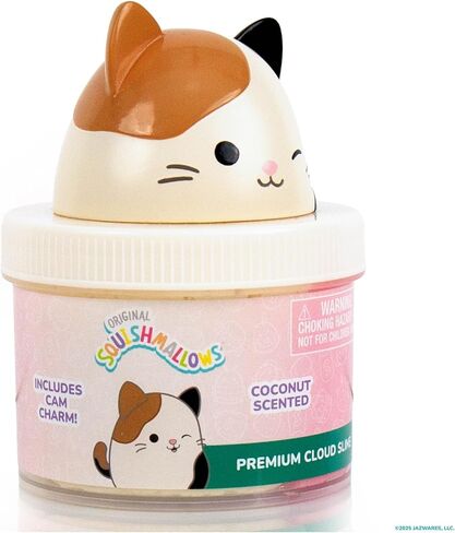 Squishmallows الأصلي Cam The Cat Premium Cloud Slime و Coconut-Scented و 8 Oz. ، حاوية تخزين مع تمثال أعلى ، سحر مطاطي ، غودي أكياس ، مفضلات حفلات الأطفال ، ألعاب حسية in Saudi Arabia