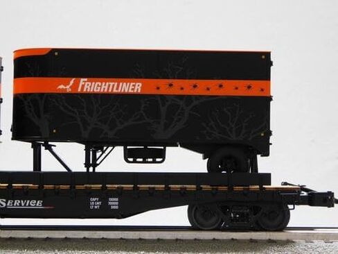 Lionel Frightliner Tofc Flatcar #103125 W/2 20 'Trailers O Gauge Train Car 2526400 in Saudi Arabia