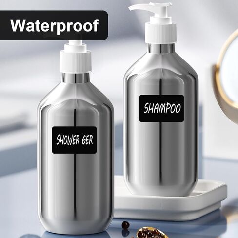 85 PCS Labels for Food Containers, for Jars, Glass for Storage Bins, and 1 PCS Marker Pen, Chalk, for Containers, Jar, Shelf, Organization Container (5, 3.93 * 5.9 Inch,Black) in Kuwait