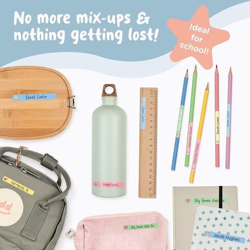 stikiddo® تسميات اسم الأطفال المخصصة لأقلام الرصاص الأزرق [150pcs] - ملصقات الأسماء للمدرسة والرعاية النهارية - ملصقات اسم قلم رصاص مقاوم للماء - اسم الأطفال على ملصقات للأقلام (2.0 "x0.3") in Kuwait