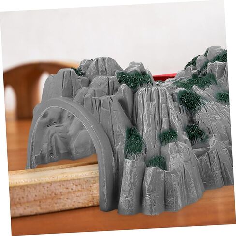 2Pcs Durable Plastic Railway Tunnel Model Realistic Miniature Cave and Rockery Design for DIY Train Scene Funny Backyard Garden Decoration in Kuwait