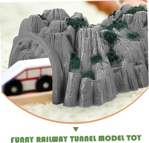 2Pcs Durable Plastic Railway Tunnel Model Realistic Miniature Cave and Rockery Design for DIY Train Scene Funny Backyard Garden Decoration in Kuwait