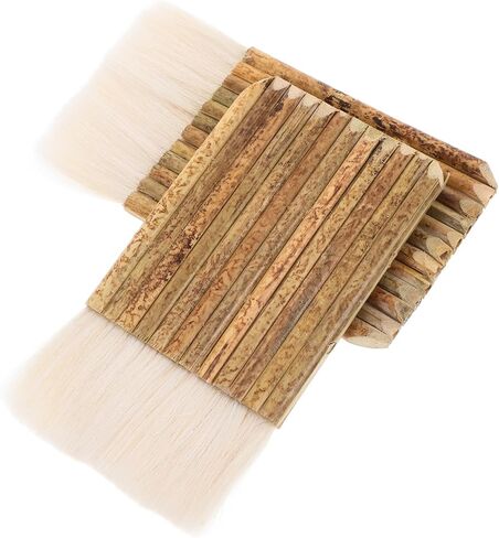 2pcs Soft Bristle Hake Brushes Handle Painting Tool for Watercolor Oil Acrylic and Pottery for Detailed Crafting and Team Art Projects in Saudi Arabia