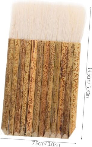 2pcs Soft Bristle Hake Brushes Handle Painting Tool for Watercolor Oil Acrylic and Pottery for Detailed Crafting and Team Art Projects in Saudi Arabia