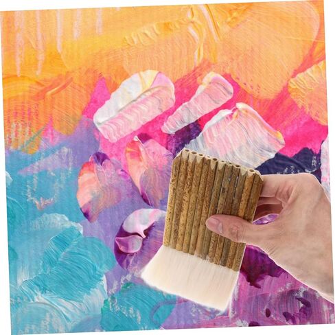2pcs Soft Bristle Hake Brushes Handle Painting Tool for Watercolor Oil Acrylic and Pottery for Detailed Crafting and Team Art Projects in Saudi Arabia