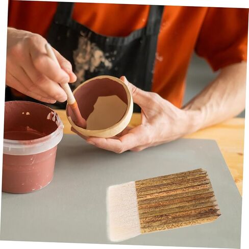 2pcs Soft Bristle Hake Brushes Handle Painting Tool for Watercolor Oil Acrylic and Pottery for Detailed Crafting and Team Art Projects in Saudi Arabia
