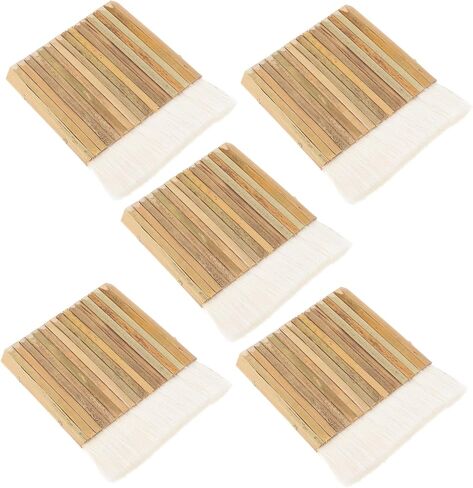 Uonlytech 5pcs الشعر Hake Brush اللوحات الفنية متعددة الأغراض لزيت الألوان المائية والرسم خفيفة الوزن لعمل كبير مفصل للمساحة in Kuwait
