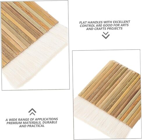 Uonlytech 5pcs الشعر Hake Brush اللوحات الفنية متعددة الأغراض لزيت الألوان المائية والرسم خفيفة الوزن لعمل كبير مفصل للمساحة in Kuwait