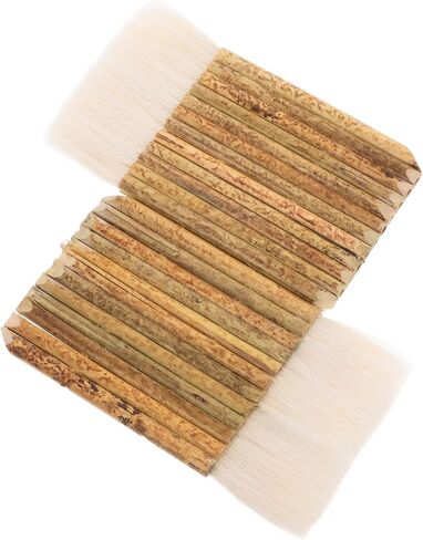 2pcs Bulk Paint Brushes Natural Bristle Hake Brushes Bamboo Handles for Art Pottery and Calligraphy in Saudi Arabia