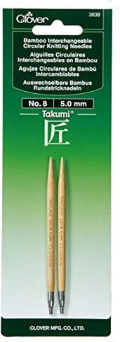 Clover 3638 Needlecraft Takumi No.8 Bamboo Interchangable Circular Teletles 8.25 "ارتفاع × 3" طول in Saudi Arabia