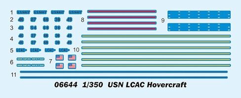 عازف البوق TRU06644 1/350 USN LCAC مجموعة طراز بلاستيك ، متعدد الألوان ، متعدد الألوان in Saudi Arabia