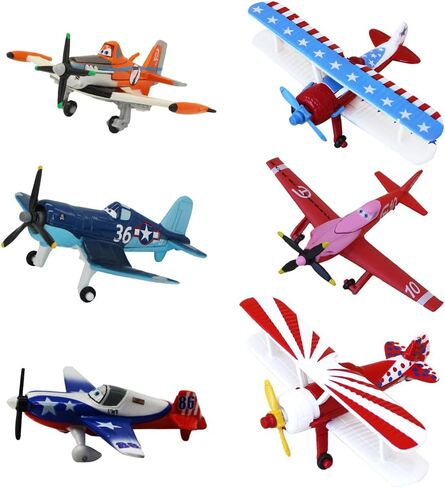 2 Pack Movie Planes No. 7 Dusty and No. 13 Ripslinger Metal Diecast Airplane Toy ، Hight Birthday Toys Gift (Dusty Ripslinger) in Kuwait