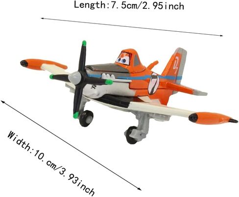 2 Pack Movie Planes No. 7 Dusty and No. 13 Ripslinger Metal Diecast Airplane Toy ، Hight Birthday Toys Gift (Dusty Ripslinger) in Kuwait