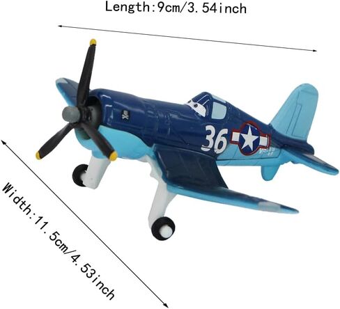 2 Pack Movie Planes No. 7 Dusty and No. 13 Ripslinger Metal Diecast Airplane Toy ، Hight Birthday Toys Gift (Dusty Ripslinger) in Kuwait