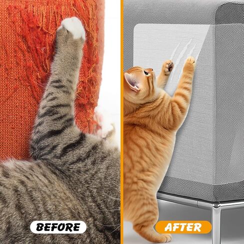 12 PCS Cat Scratch Furniture Protector ، أحجام أحجام الأريكة ذاتية اللصق من مخلب القطط للأريكة والجدران والأبواب in Kuwait