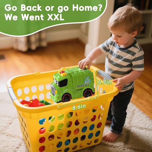 Remote Control Garbage Truck Toys for Toddlers 1-3 with Lights & Sounds RC Recycling Vehicle for Kids 3-8 Durable Waste Management Trash Truck for Boys & Girls in Saudi Arabia