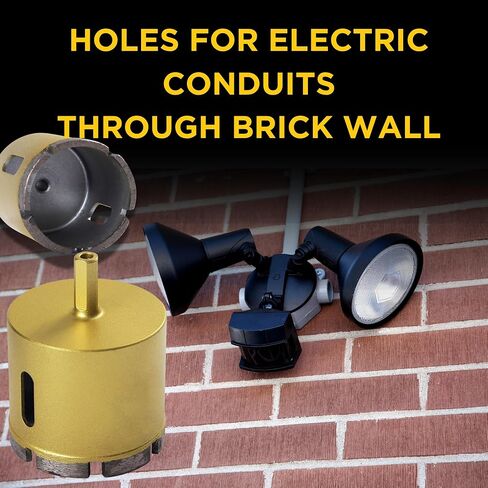 2-3/8 inch Diamond Concrete Hole Saw Masonry Core Drill Bit Heavy Duty for Brick, Cinder Block, Pavement, Foundation Walls, Concrete Standard Drill Shank in Saudi Arabia