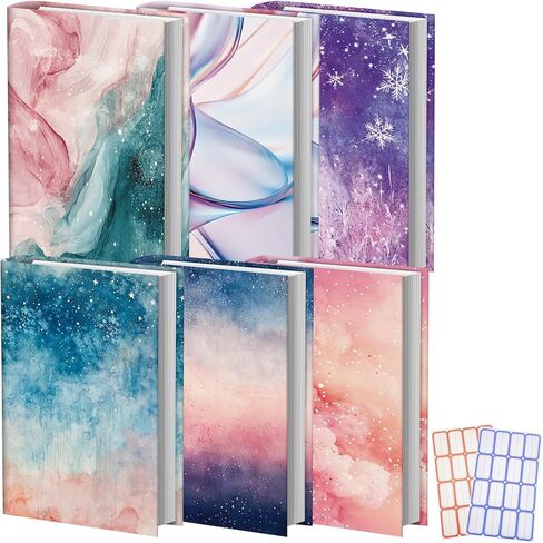 ANSEAL 6 Packs Starry Sky Pattern Pattern Cover Cover Cover for Paperbacks Gardcovers Coffcebooks حتى 9 "× 12" ، واقي الكتب القابلة لإعادة الاستخدام القابلة لإعادة الاستخدام مع 2 تسميات in Kuwait